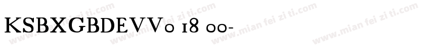 KSBXGBDEVV0 18 00字体转换